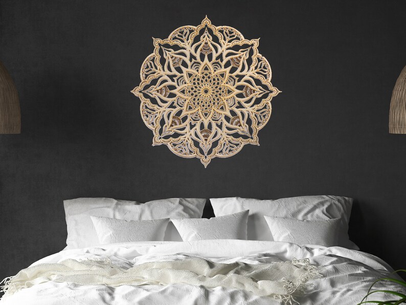 Wall Decor Mandala Bedroom Wall Art Home Décor Wood Décor Etsy