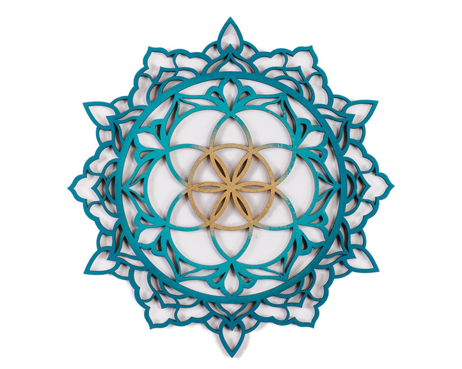 Mandala Art Wood Wall Art Mandala Decor Bohemian Wall Etsy