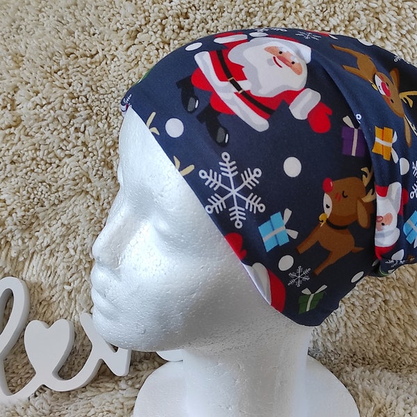 Longbeanie, Wendebeanie, Jerseybeanie, Slouch, Beanie, Mütze, Weihnachtsmütze, Nikolaus, dots, rot, weiß, Kind, Mädchen, Kindergartenkind,