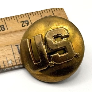 WWII US Army Enlisted U.S. Insignia Custom Domed Pin