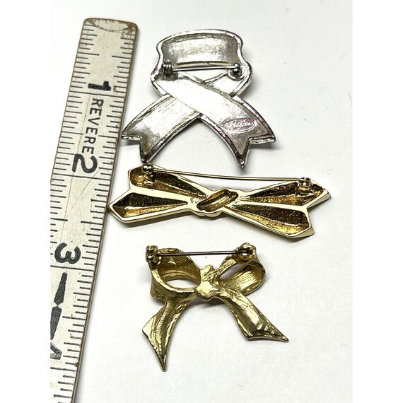 Vintage Bow Jewelry Brooch Pin Lot - image 3