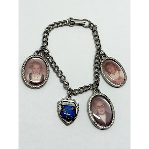 Vintage silver charm bracelet