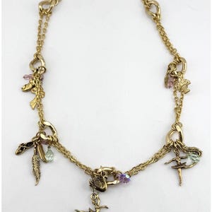 Vintage crystal charm necklace