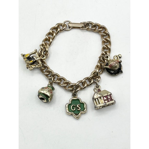 Vintage Girl Scout Charm Bracelet Etsy Canada