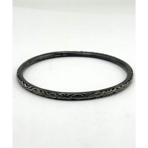 Vintage signed silver bangle bracelet