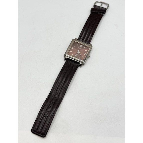 Bijoux Terner Watch Rectangular Face Silver Toned… - image 3