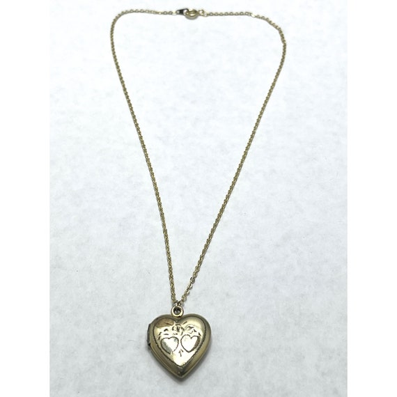 Vintage Gold Filled Heart Locket Necklace - image 5