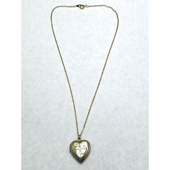 Vintage Gold Filled Heart Locket Necklace - image 7