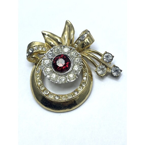 Vintage Coro Rhinestone Pin Brooch - image 1