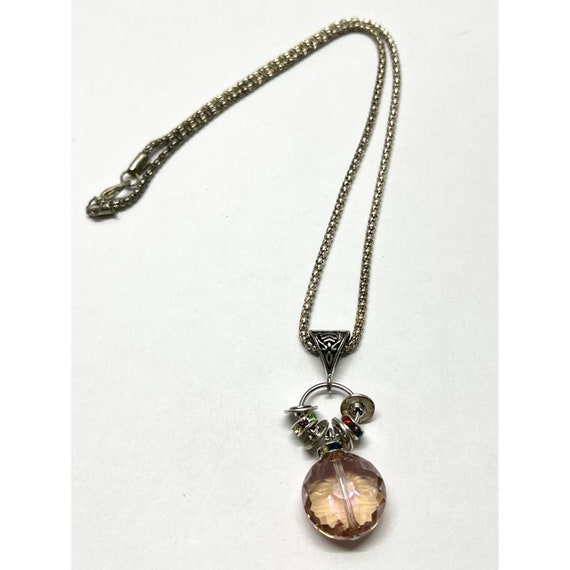 Vintage pink crystal Rhinestone necklace