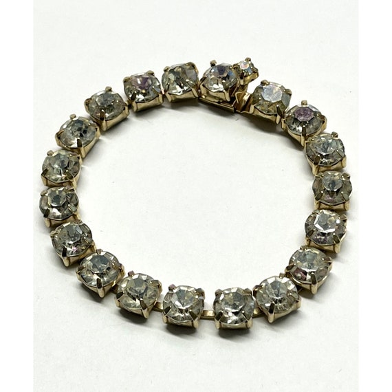 Vintage Gold Rhinestone Bracelet - image 3