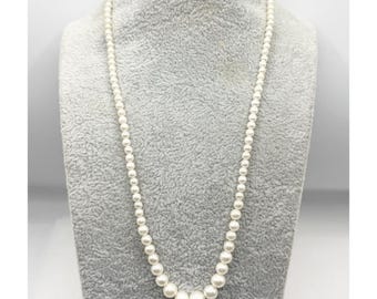 Vintage faux pearl beaded Japan collar necklace