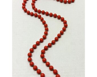 Vintage orange beaded necklace