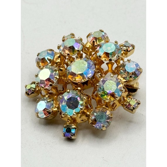 Vintage made in Austria Rhinestone brooch pin - image 2