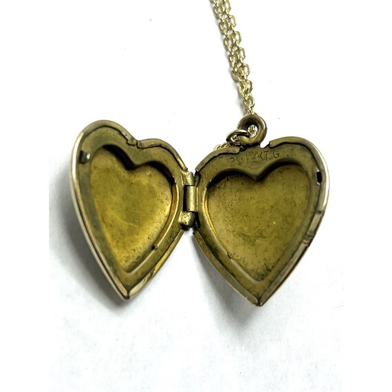 Vintage Gold Filled Heart Locket Necklace - image 8