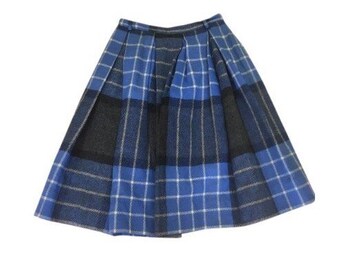 Vintage Bobbie Brooks Plaid Wool Skirt