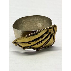 Vintage handcrafted metal bangle bracelet