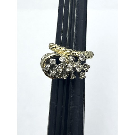 Vintage Cornucopia Rhinestone Ring - image 4