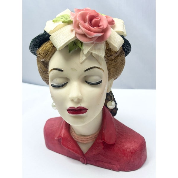 Cameo Girl Head Vase Etsy