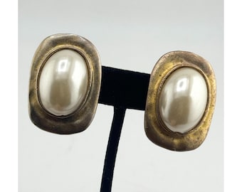 Vintage Kunstperlen Ohrclips