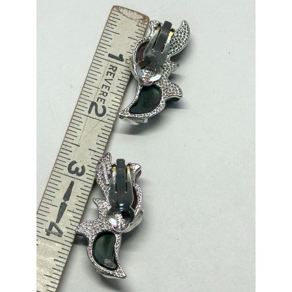 Vintage thermoset clip on earrings - image 4