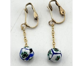 Vintage Murano glass chain earrings