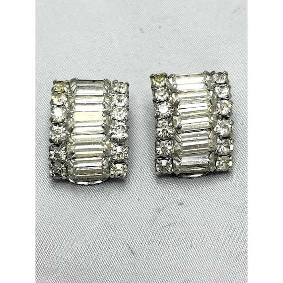 Vintage Kramer Rhinestone Earrings - image 1