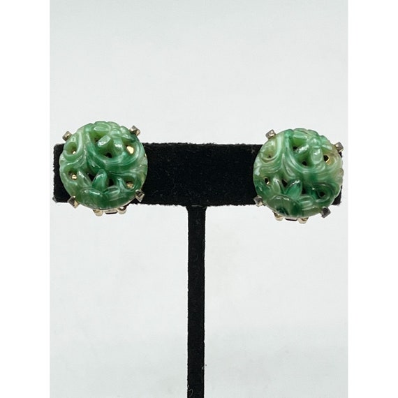 Vintage DeNicola Peking Glass Earrings - image 3