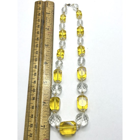 Art Deco Yellow Crystal Estate Collar Necklace - image 6