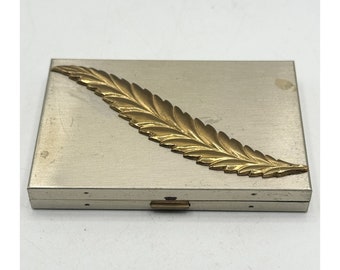 Vintage Two Tone Leaf Compact