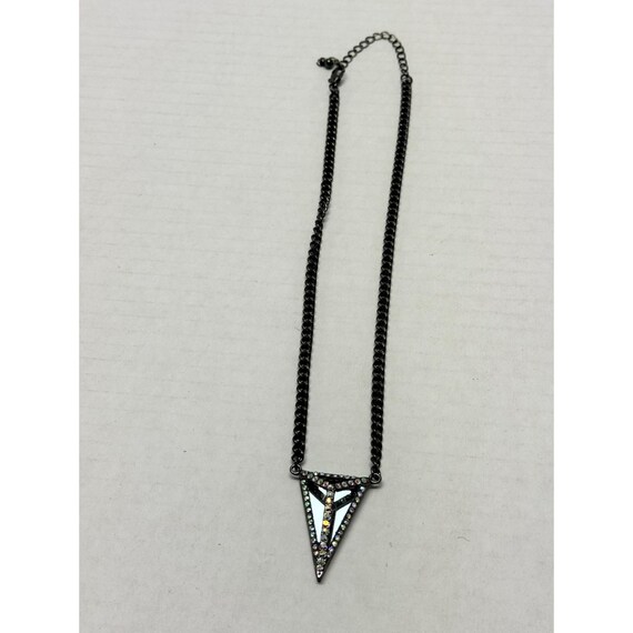 Rhinestone stud chain necklace - image 5