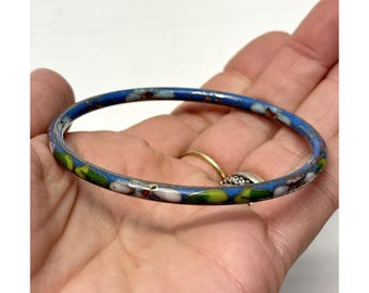 ヴィンテージ七宝焼エナメルとメタルバングルブレスレット - Etsy 日本