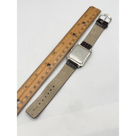 Bijoux Terner Watch Rectangular Face Silver Toned… - image 4