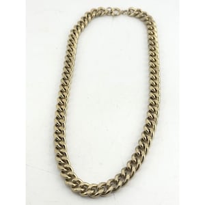 Vintage gold chain collar necklace