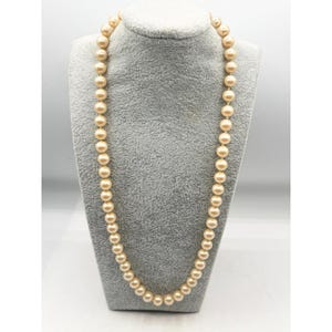 collier vintage avec fermoir en argent sterling et fausses perles
