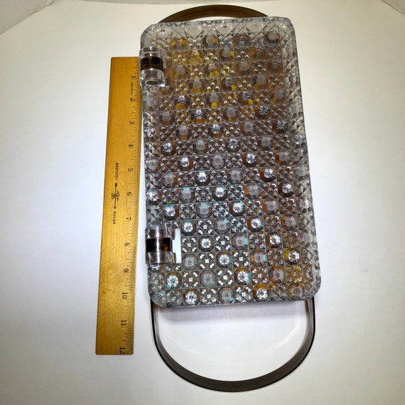 Vintage Lucite top handle purse bag - image 7