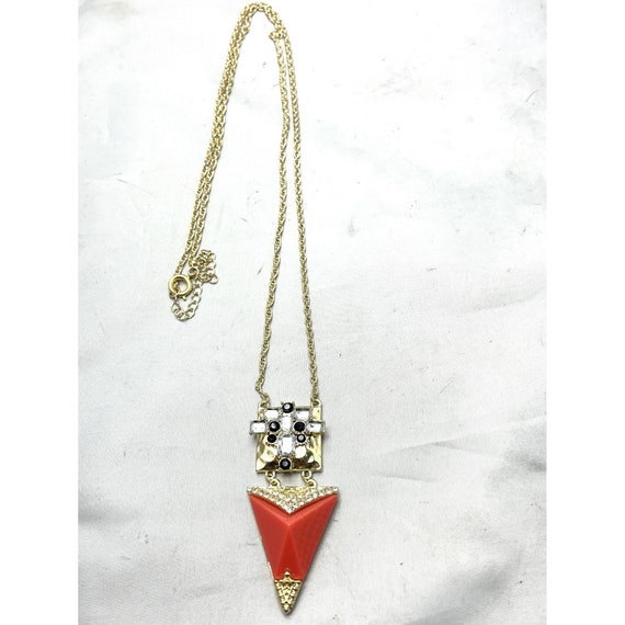 Vintage Rhinestone Drop Necklace - image 2