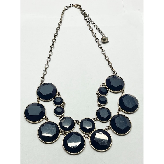 Vintage blue collar rhinestone necklace
