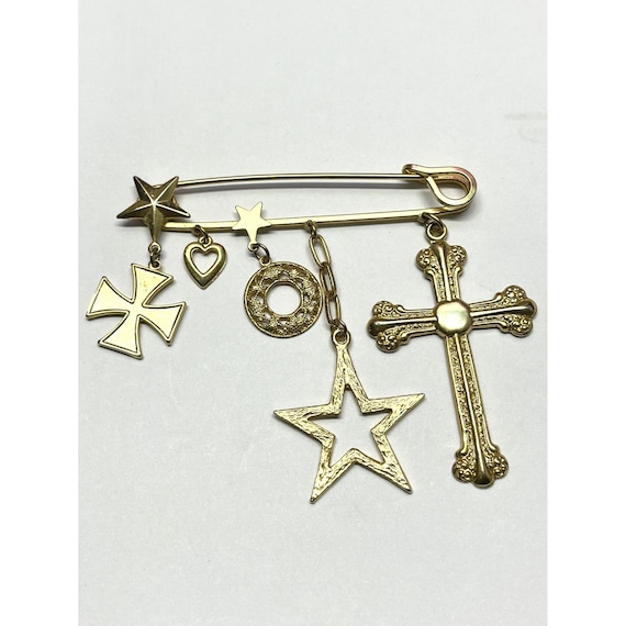 Louis Vuitton Safety Pin Brooch - Gold-Tone Metal Pin, Brooches - LOU39202