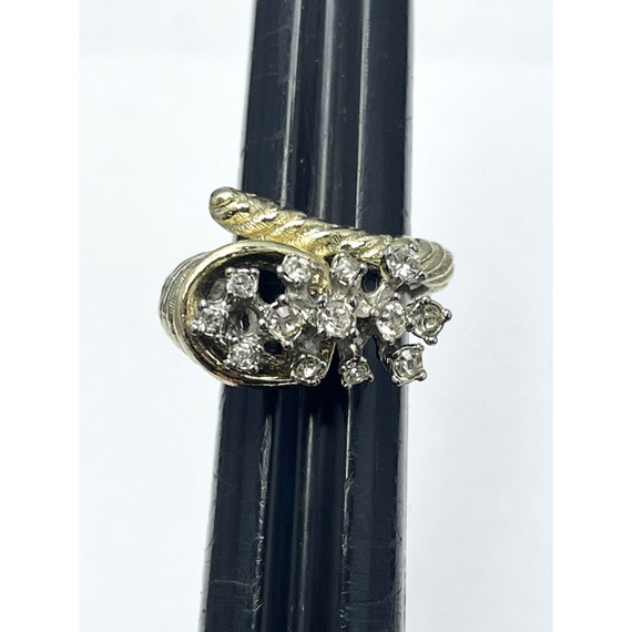 Vintage Cornucopia Rhinestone Ring - image 1