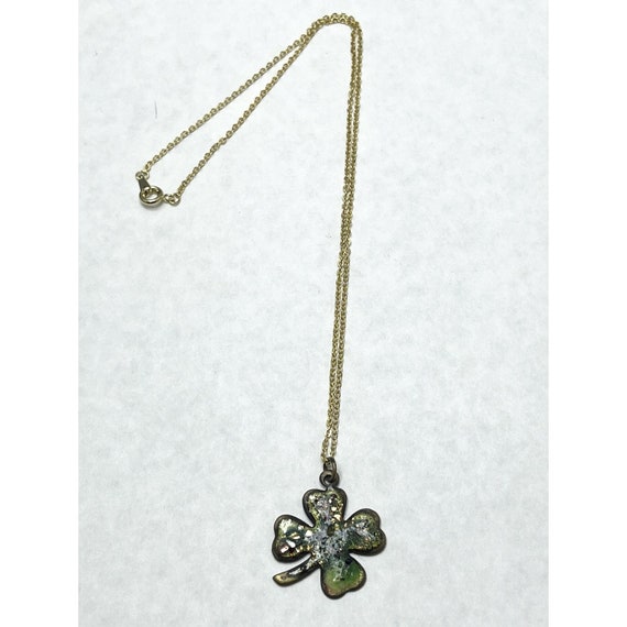 Vintage Clover Pendant Brooch in 10k Convertible Gem