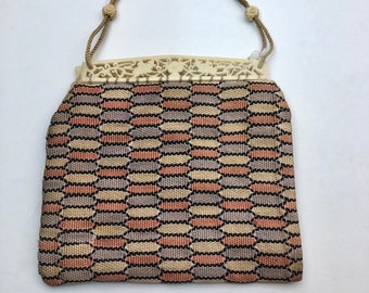 Celluloid & fabric vintage bag