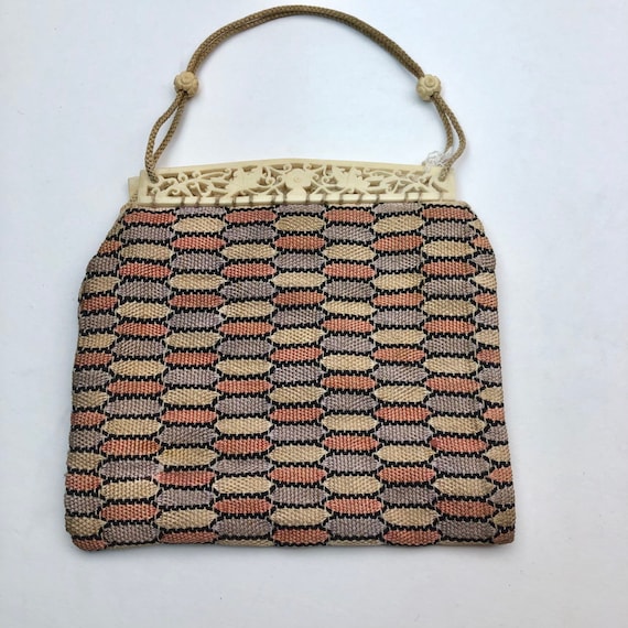 Celluloid & fabric vintage bag