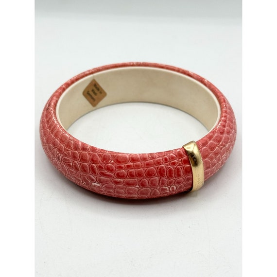 Vintage West Germany Faux Leather Bangle Bracelet… - image 3