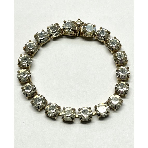 Vintage Gold Rhinestone Bracelet - image 2