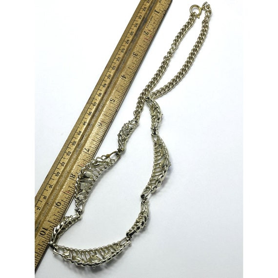 Vintage Jeweled Rhinestone Gold Necklace - image 6