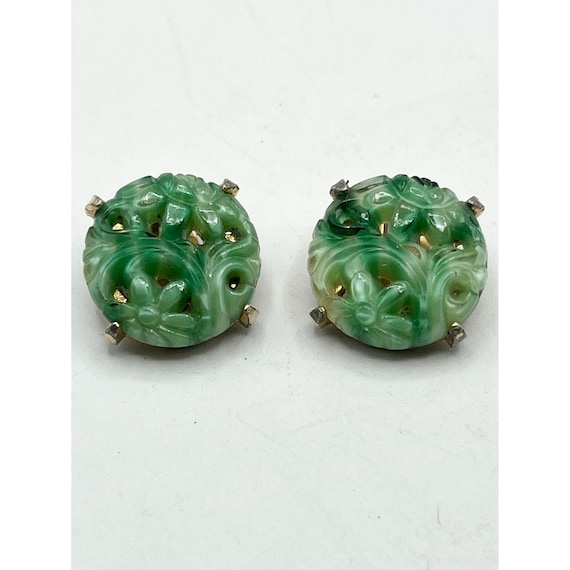 Vintage DeNicola Peking Glass Earrings - image 1