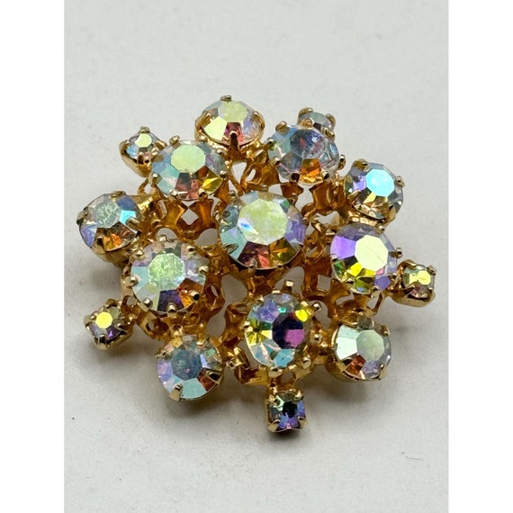 Vintage made in Austria Rhinestone brooch pin - image 3