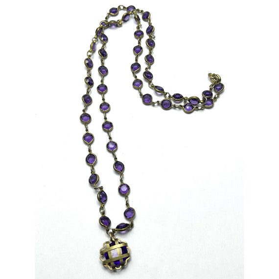 Vintage Purple Charm Necklace