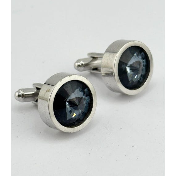 Vintage Hickok inverted glass stone cufflinks View 2
